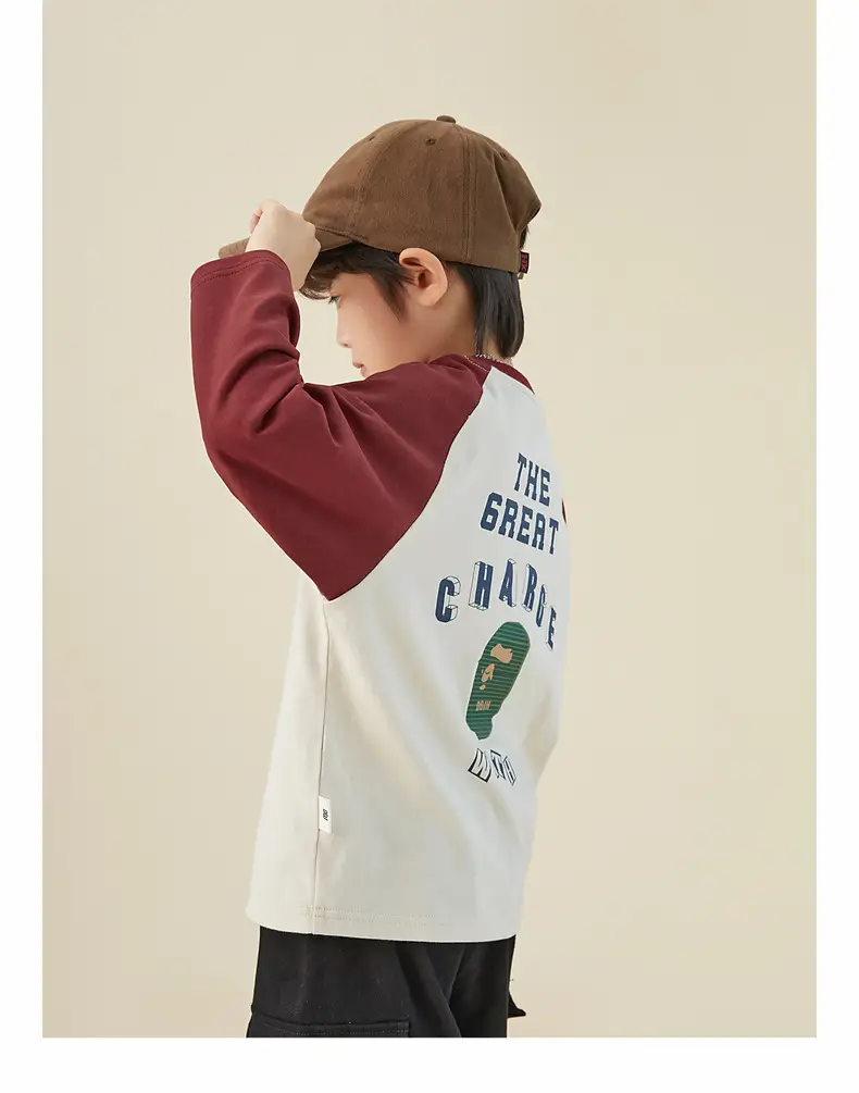 Duoduo Boys Cotton Long Sleeve T-Shirt Navy Blue Medium to XL — feature 17
