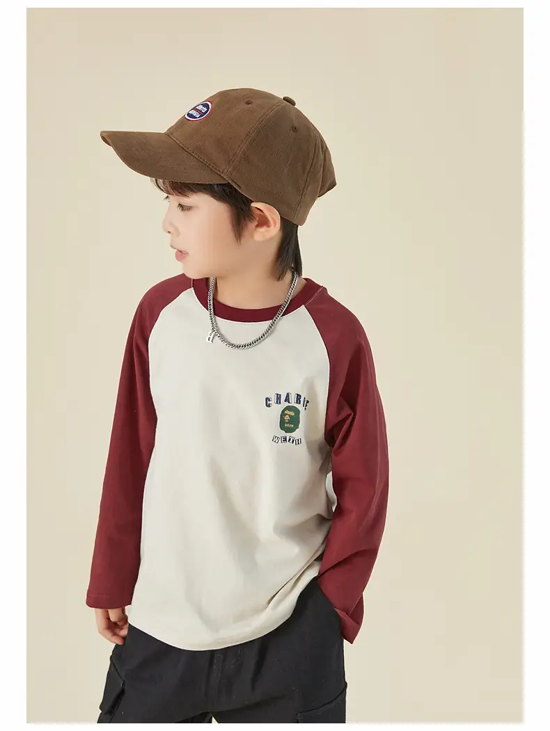 Duoduo Boys Cotton Long Sleeve T-Shirt Navy Blue Medium to XL — feature 20