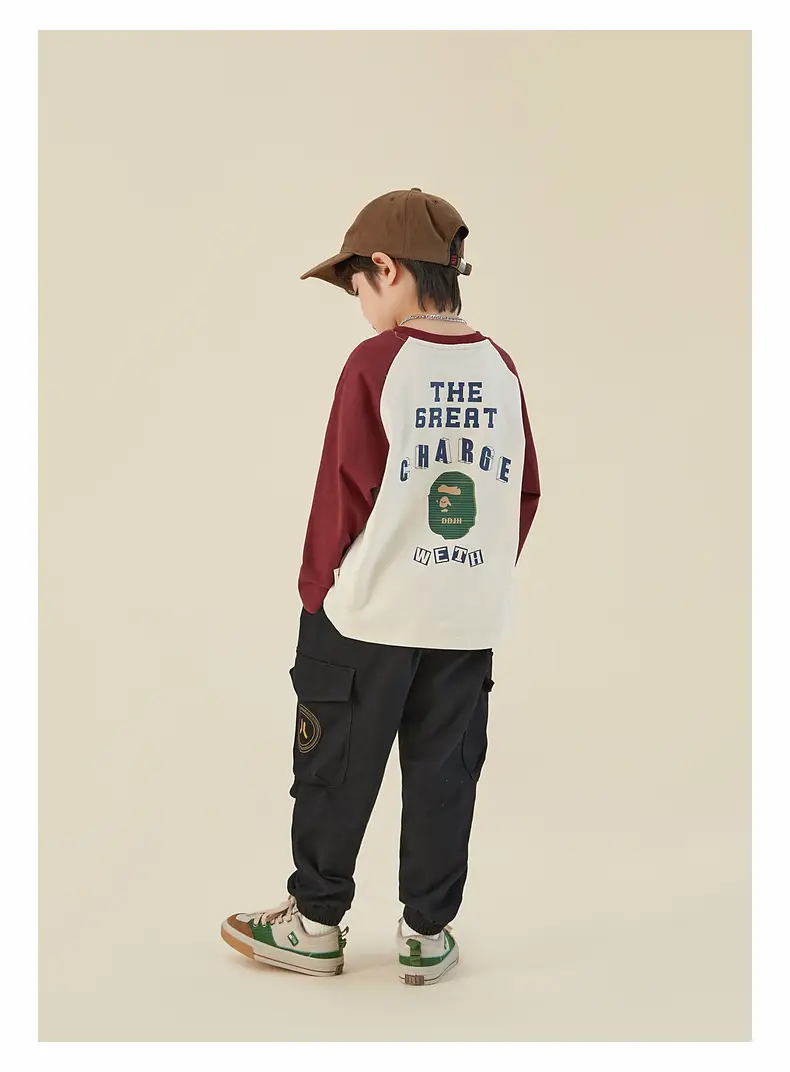 Duoduo Boys Cotton Long Sleeve T-Shirt Navy Blue Medium to XL — feature 22