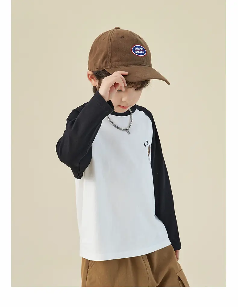 Duoduo Boys Cotton Long Sleeve T-Shirt Navy Blue Medium to XL — feature 29