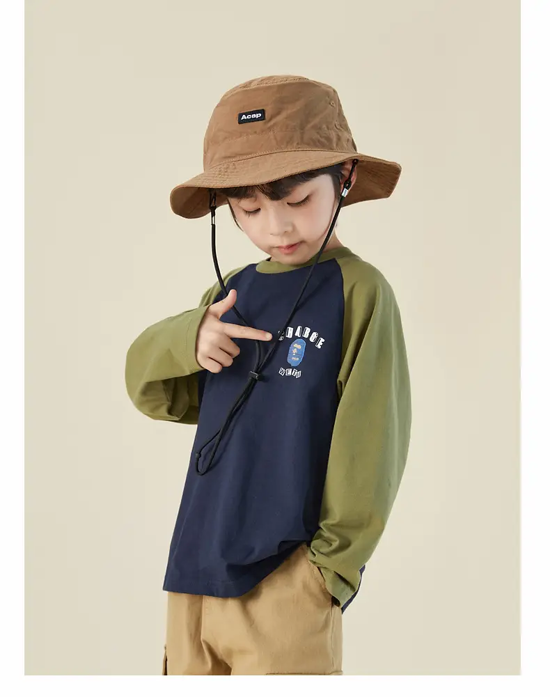 Duoduo Boys Cotton Long Sleeve T-Shirt Navy Blue Medium to XL — feature 34