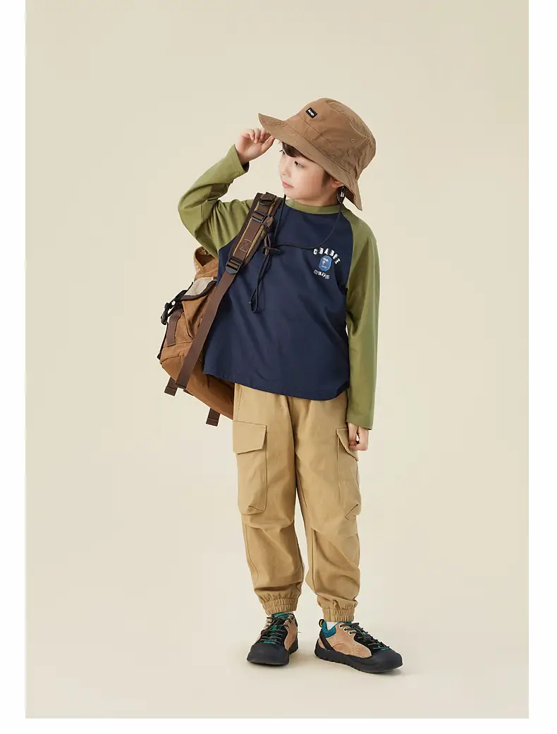 Duoduo Boys Cotton Long Sleeve T-Shirt Navy Blue Medium to XL — feature 41