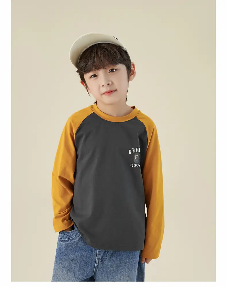 Duoduo Boys Cotton Long Sleeve T-Shirt Navy Blue Medium to XL — feature 47