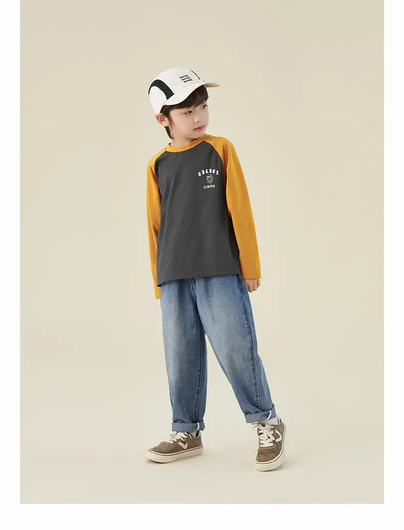 Duoduo Boys Cotton Long Sleeve T-Shirt Navy Blue Medium to XL — feature 49