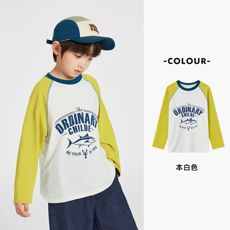 Duoduo Boys Cotton Long Sleeve T-Shirt Navy Blue Medium to XL - Image 17