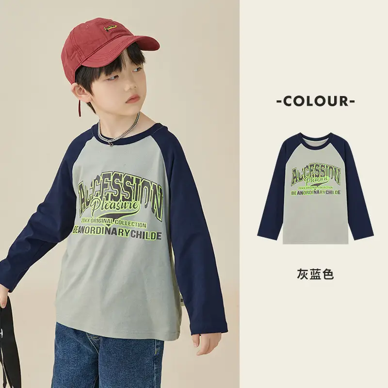 Duoduo Boys Cotton Long Sleeve T-Shirt Navy Blue Medium to XL - Image 18