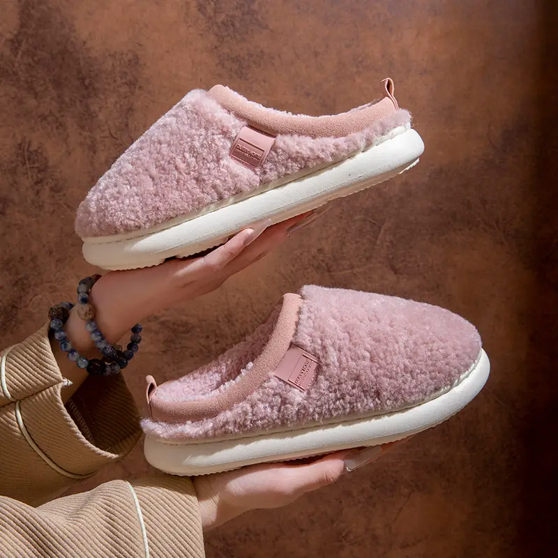 Warm Plush Cotton Slippers for Women, Winter 2026 New Model, Indoor Home Slippers with a Stepping-On-Clouds Feel, Thick-Soled, Non-Slip, Silent Cotton Slippers for Men - Image 6