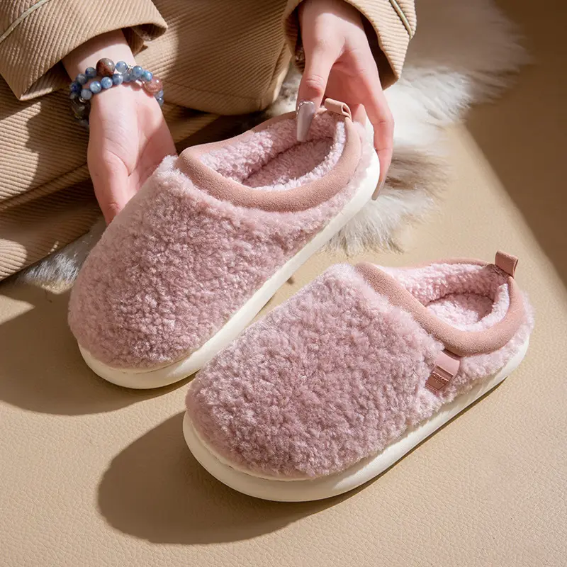 Warm Plush Cotton Slippers for Women, Winter 2026 New Model, Indoor Home Slippers with a Stepping-On-Clouds Feel, Thick-Soled, Non-Slip, Silent Cotton Slippers for Men - Image 7
