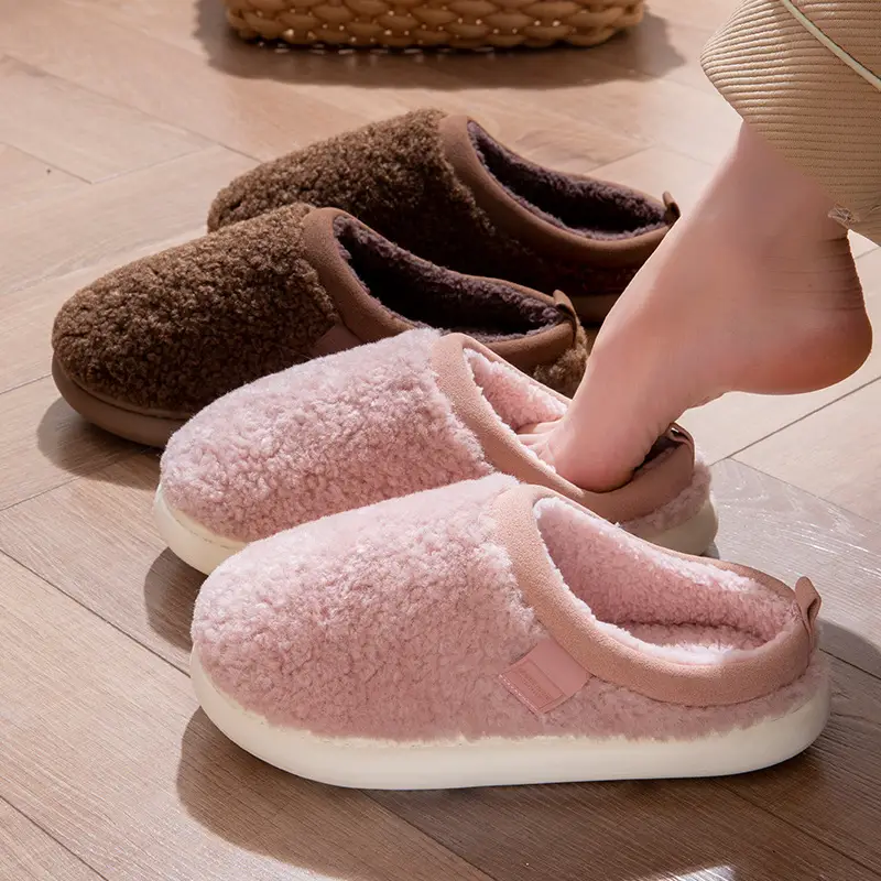 Warm Plush Cotton Slippers for Women, Winter 2026 New Model, Indoor Home Slippers with a Stepping-On-Clouds Feel, Thick-Soled, Non-Slip, Silent Cotton Slippers for Men - Image 8