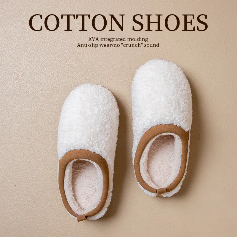 Warm Plush Cotton Slippers for Women, Winter 2026 New Model, Indoor Home Slippers with a Stepping-On-Clouds Feel, Thick-Soled, Non-Slip, Silent Cotton Slippers for Men - Image 2