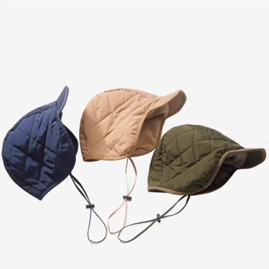 Women Winter Insulated Peaked Cap Hat Beige - Image 7