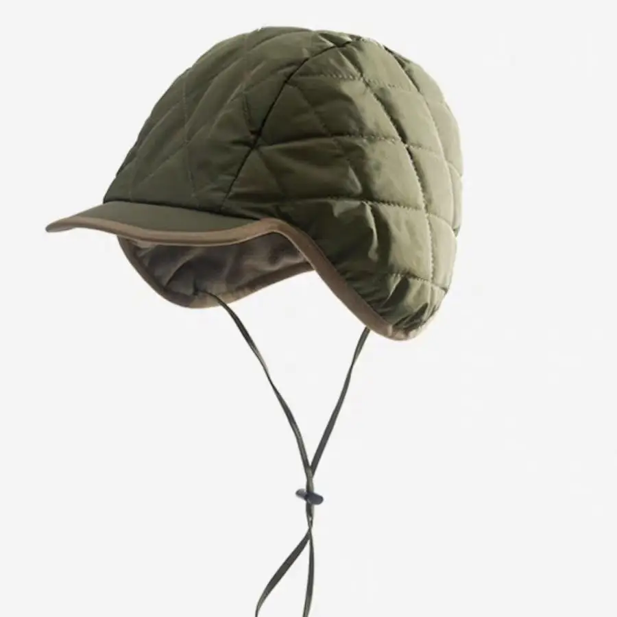 Women Winter Insulated Peaked Cap Hat Beige - Image 8