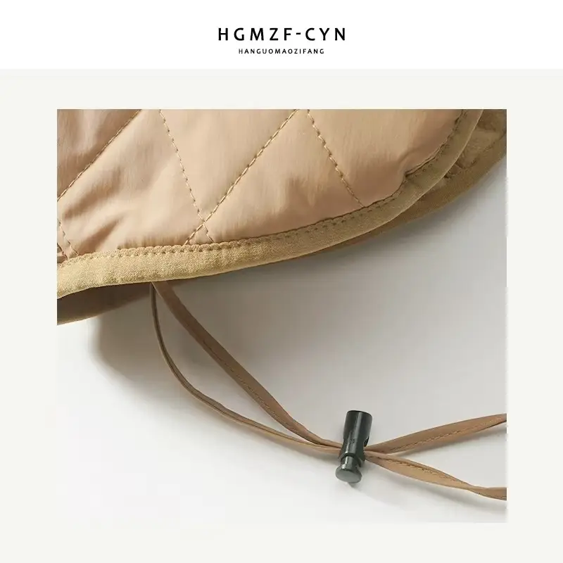 Women Winter Insulated Peaked Cap Hat Beige — feature 11