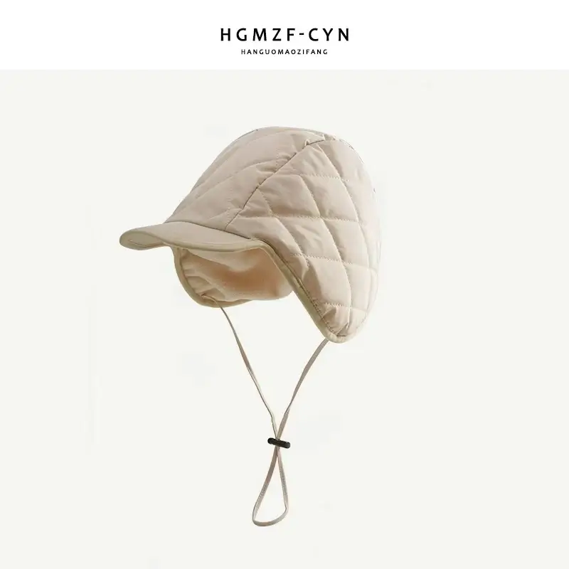 Women Winter Insulated Peaked Cap Hat Beige — feature 8