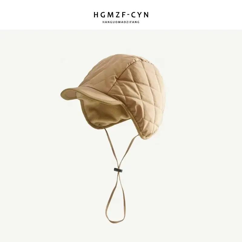 Women Winter Insulated Peaked Cap Hat Beige — feature 9