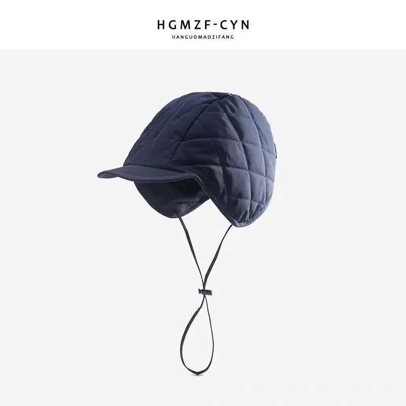 Women Winter Insulated Peaked Cap Hat Beige - Image 6