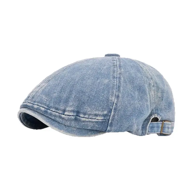 Japanese Style Denim Beret Women Summer Cap Men Forward Cap - Image 11