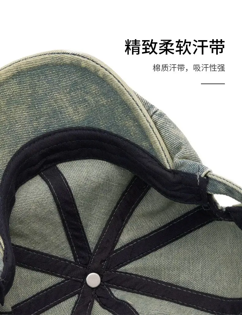 Japanese Style Denim Beret Women Summer Cap Men Forward Cap — feature 5