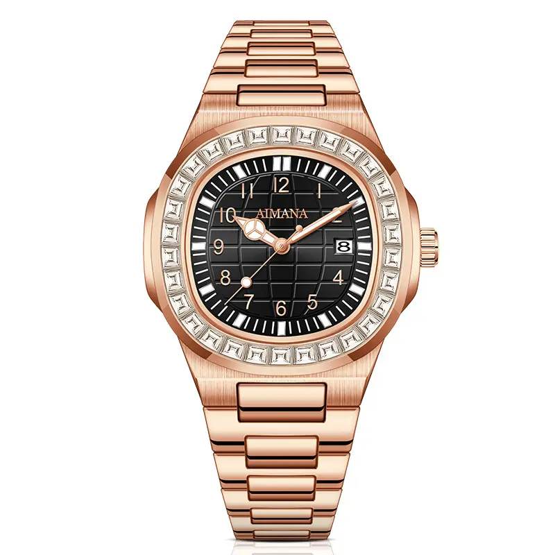 Men's Quartz Watch with Diamond Ring & Luminous Dial — feature 19