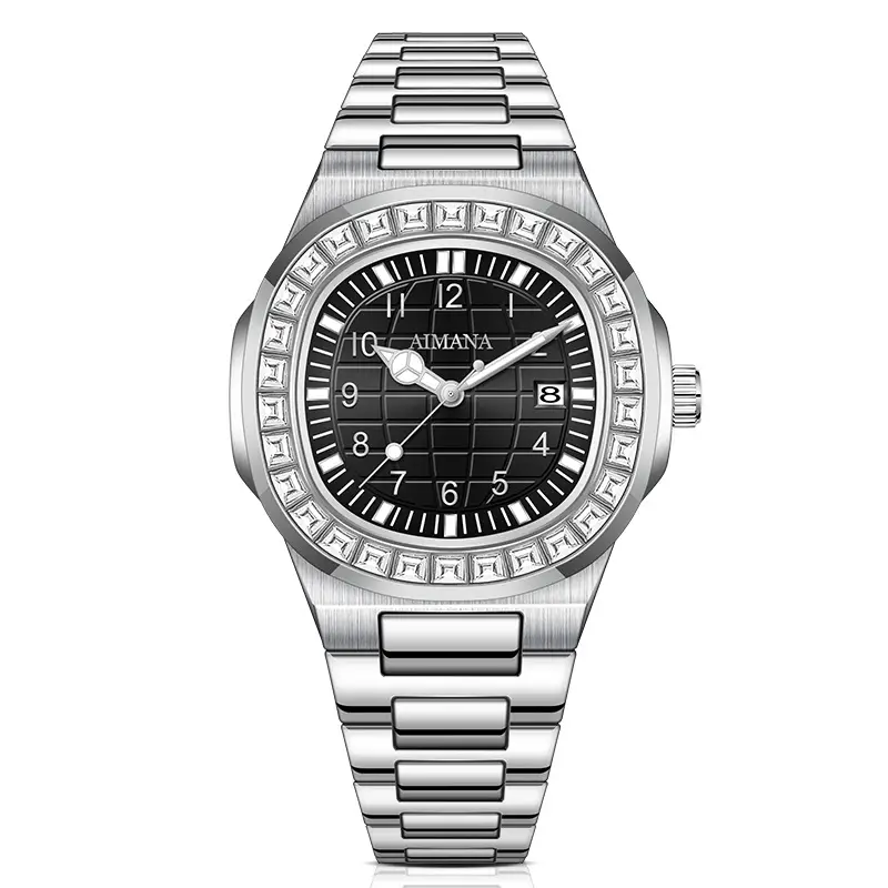 Men's Quartz Watch with Diamond Ring & Luminous Dial — feature 22