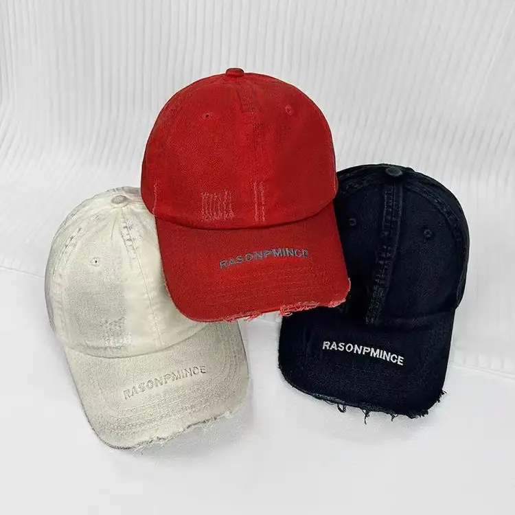 Women's Pink Distressed Baseball Cap with Brand Logo - Image 9
