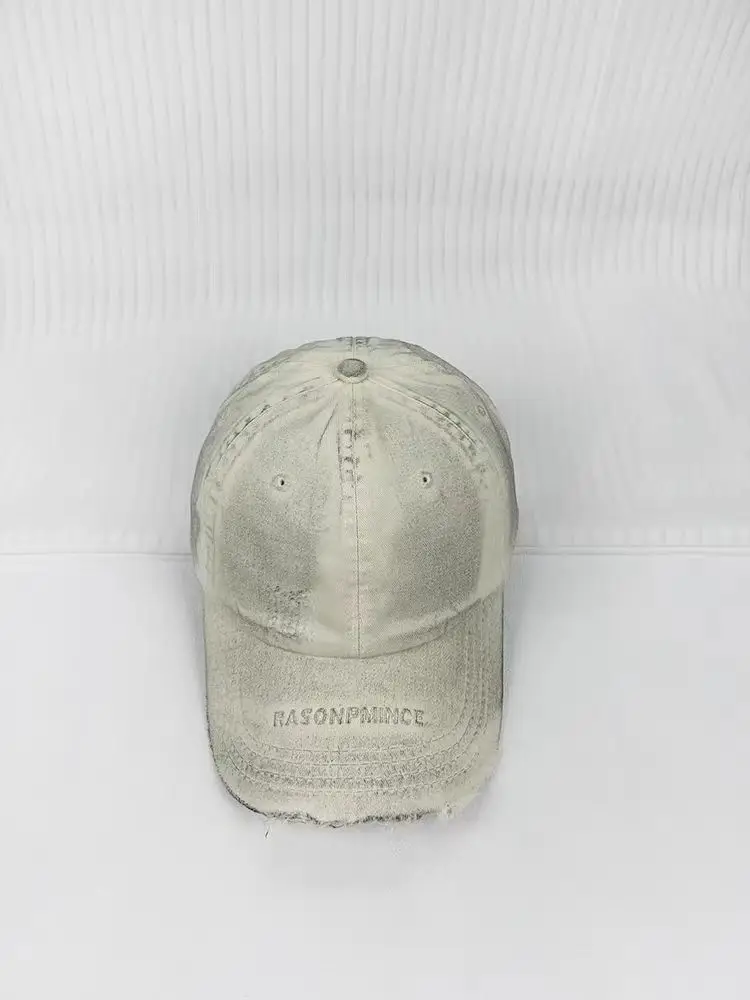 Women's Pink Distressed Baseball Cap with Brand Logo — feature 10