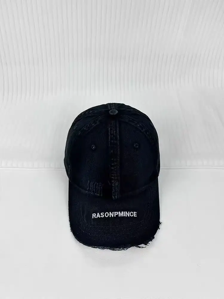 Women's Pink Distressed Baseball Cap with Brand Logo — feature 12