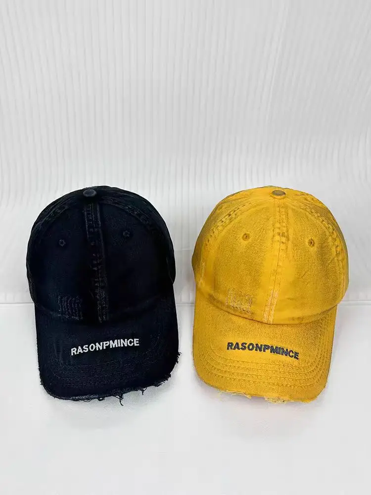 Women's Pink Distressed Baseball Cap with Brand Logo — feature 4