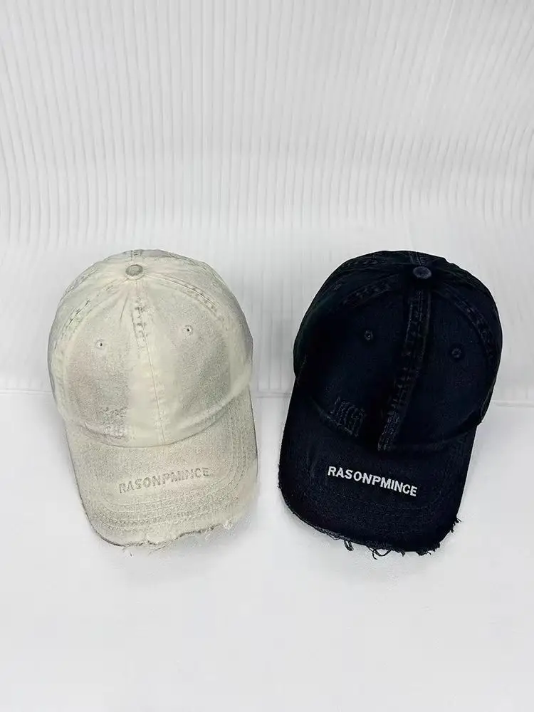 Women's Pink Distressed Baseball Cap with Brand Logo — feature 5