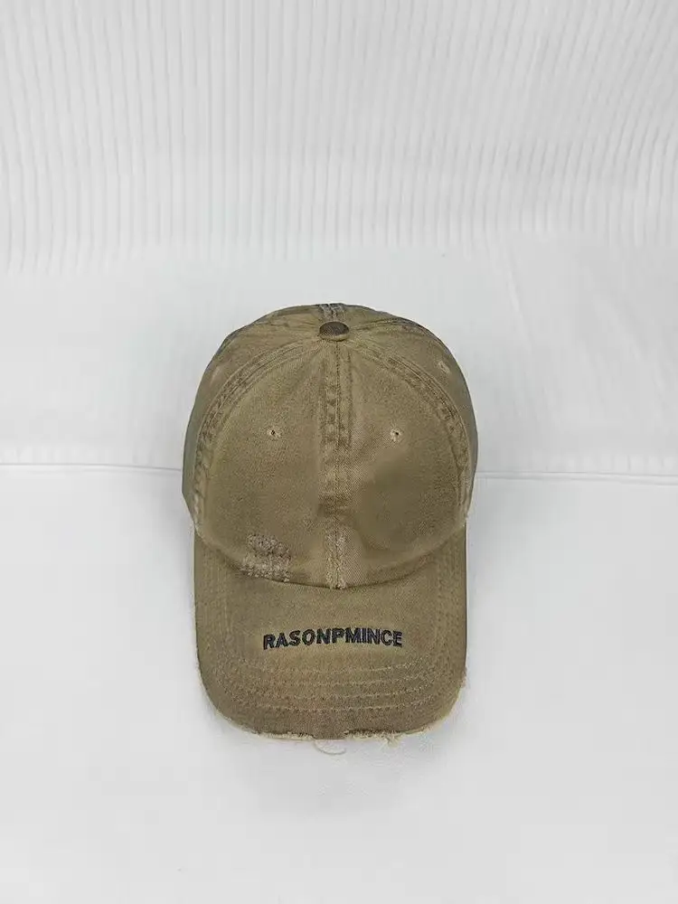 Women's Pink Distressed Baseball Cap with Brand Logo — feature 6