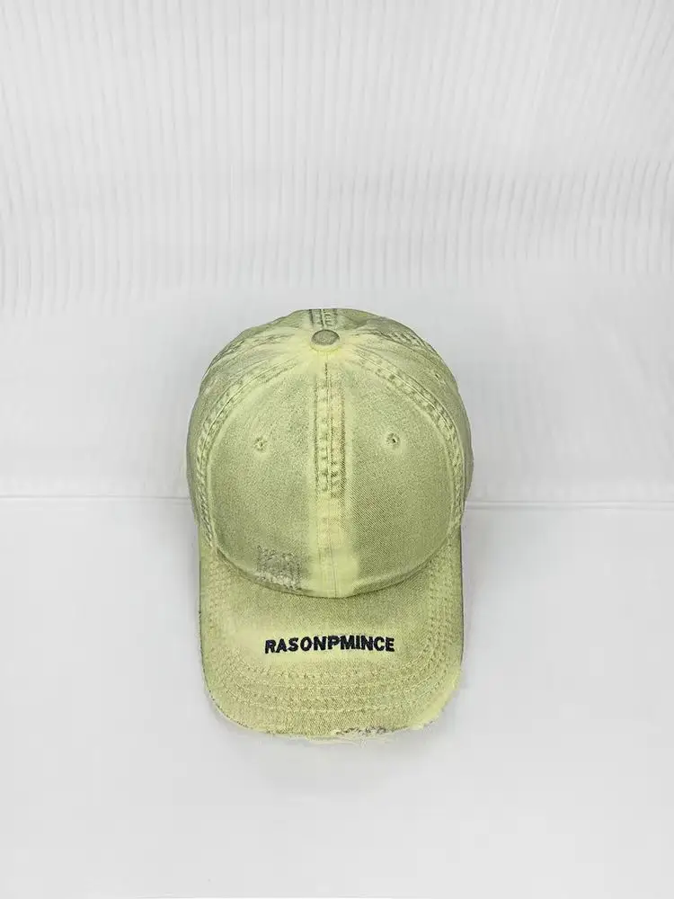 Women's Pink Distressed Baseball Cap with Brand Logo — feature 8