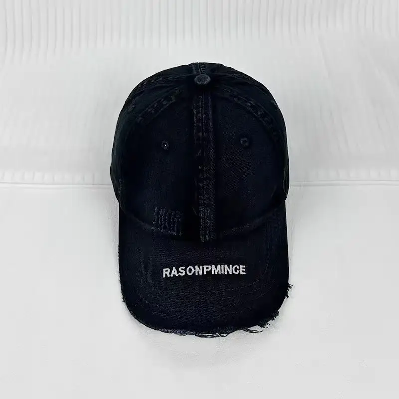 Women's Pink Distressed Baseball Cap with Brand Logo - Image 2