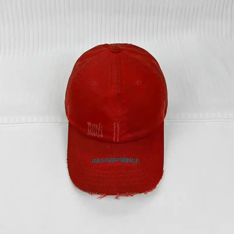 Women's Pink Distressed Baseball Cap with Brand Logo - Image 4