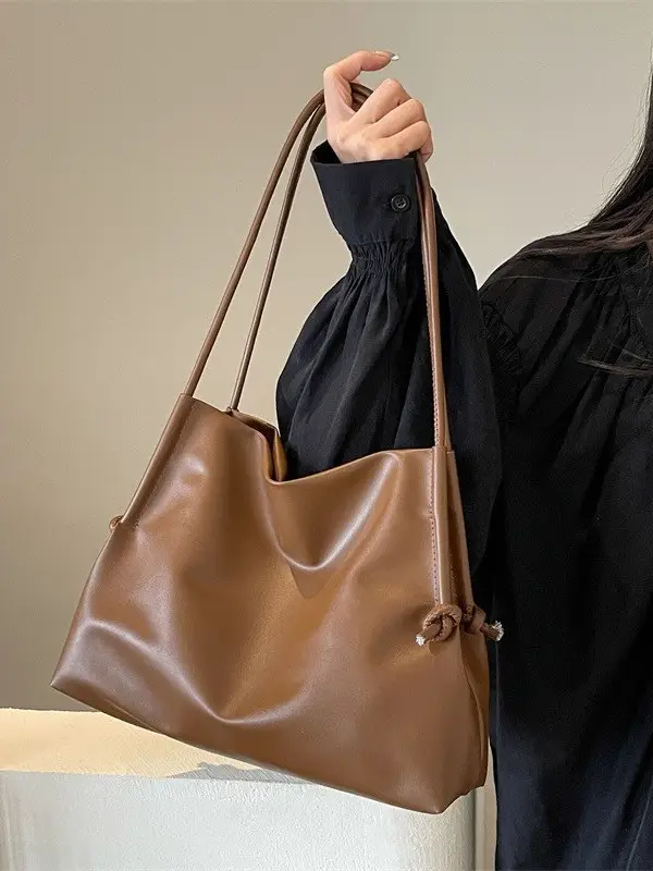 Black Leather Shoulder Bag for Women 2025 New - Image 9