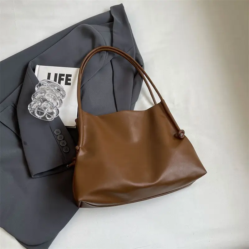 Black Leather Shoulder Bag for Women 2025 New - Image 5