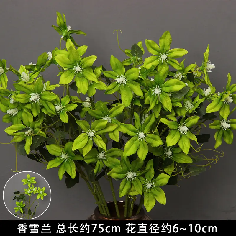 Artificial Green Plant Flowers for Weddings, Silk Flowers, Lily of the Valley, Dragon Whisker Grass, Wedding Flower Arrangements, Green Leaf Grass Decoration, Green Flowers