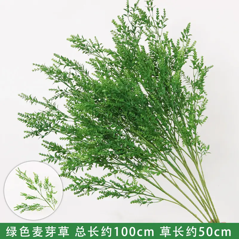 Artificial Green Plant Flowers for Weddings, Silk Flowers, Lily of the Valley, Dragon Whisker Grass, Wedding Flower Arrangements, Green Leaf Grass Decoration, Green Flowers