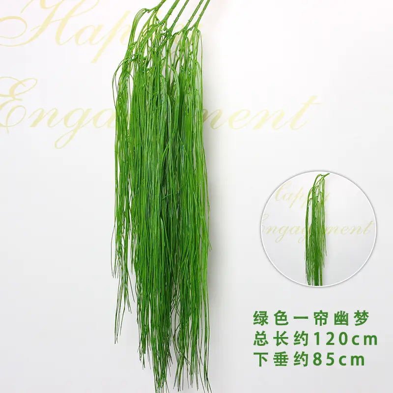 Artificial Green Plant Flowers for Weddings, Silk Flowers, Lily of the Valley, Dragon Whisker Grass, Wedding Flower Arrangements, Green Leaf Grass Decoration, Green Flowers