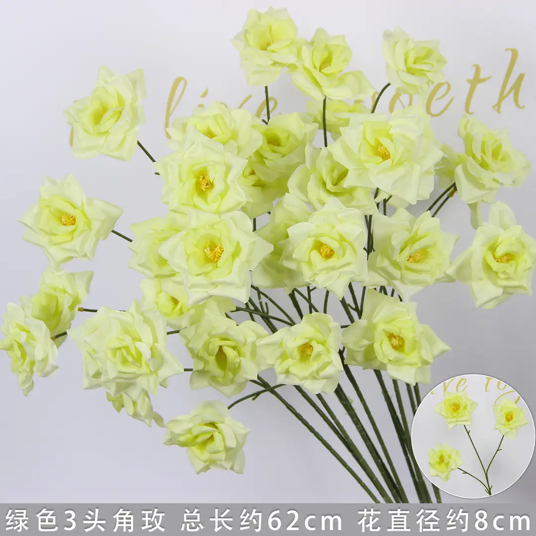 Artificial Green Plant Flowers for Weddings, Silk Flowers, Lily of the Valley, Dragon Whisker Grass, Wedding Flower Arrangements, Green Leaf Grass Decoration, Green Flowers