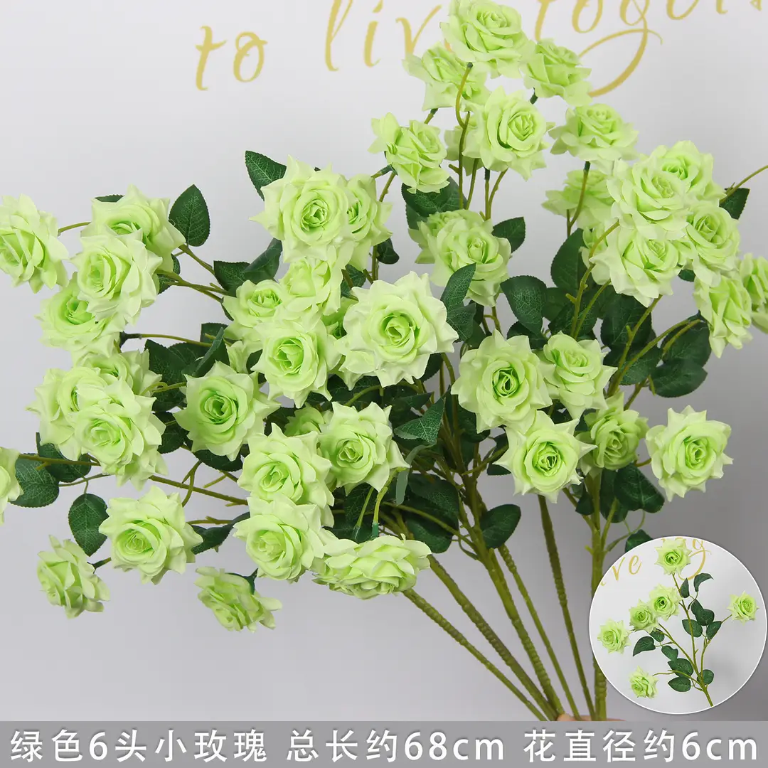 Artificial Green Plant Flowers for Weddings, Silk Flowers, Lily of the Valley, Dragon Whisker Grass, Wedding Flower Arrangements, Green Leaf Grass Decoration, Green Flowers