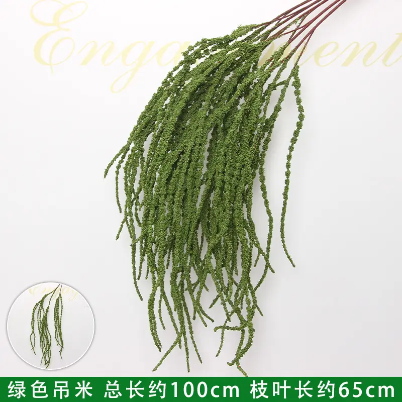Artificial Green Plant Flowers for Weddings, Silk Flowers, Lily of the Valley, Dragon Whisker Grass, Wedding Flower Arrangements, Green Leaf Grass Decoration, Green Flowers