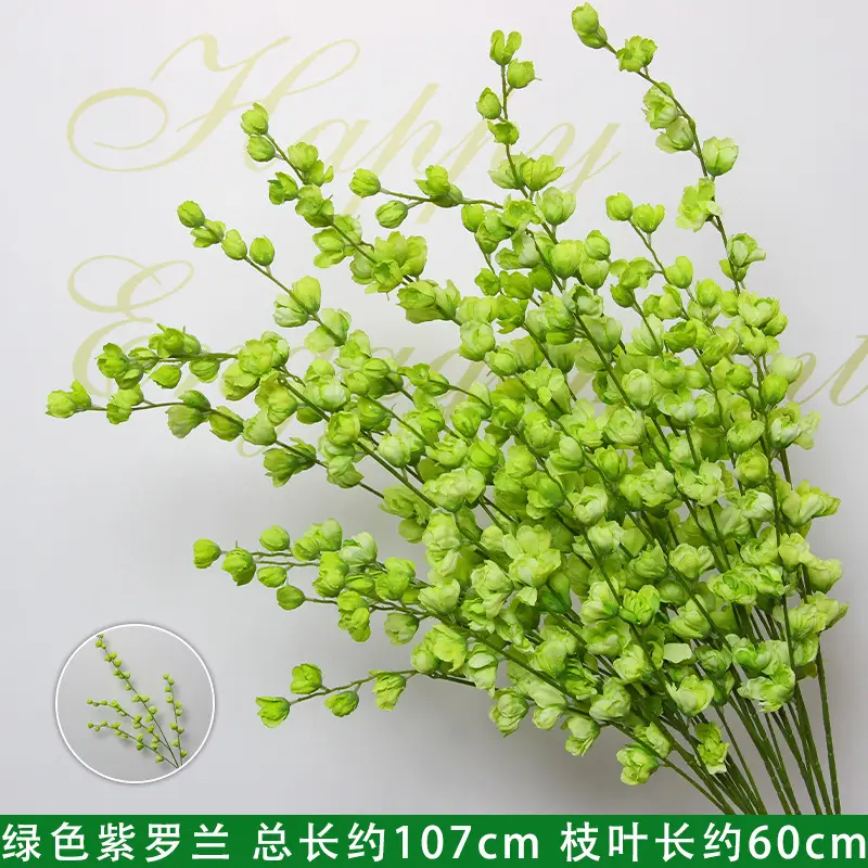 Artificial Green Plant Flowers for Weddings, Silk Flowers, Lily of the Valley, Dragon Whisker Grass, Wedding Flower Arrangements, Green Leaf Grass Decoration, Green Flowers
