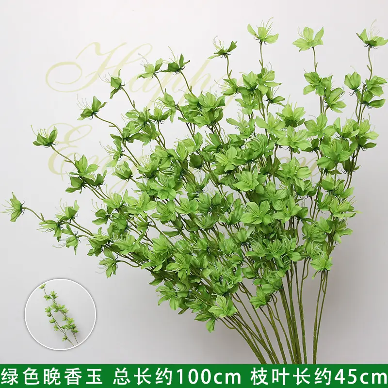 Artificial Green Plant Flowers for Weddings, Silk Flowers, Lily of the Valley, Dragon Whisker Grass, Wedding Flower Arrangements, Green Leaf Grass Decoration, Green Flowers