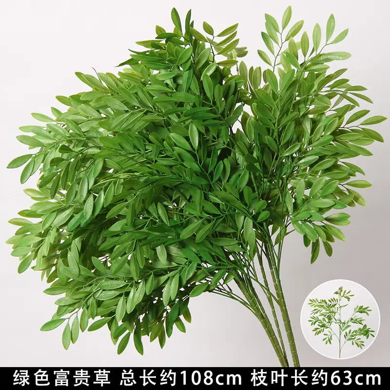 Artificial Green Plant Flowers for Weddings, Silk Flowers, Lily of the Valley, Dragon Whisker Grass, Wedding Flower Arrangements, Green Leaf Grass Decoration, Green Flowers