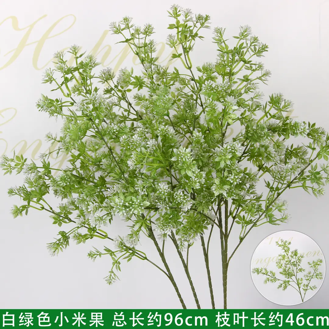 Artificial Green Plant Flowers for Weddings, Silk Flowers, Lily of the Valley, Dragon Whisker Grass, Wedding Flower Arrangements, Green Leaf Grass Decoration, Green Flowers