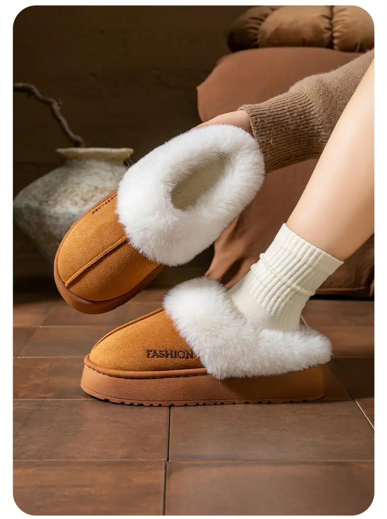 Women's Furry Winter Slippers Warm Indoor Outdoor — feature 27