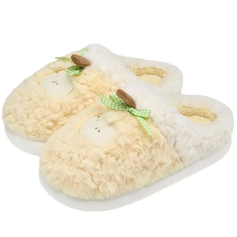 Cute Plush Cotton Slippers for Women Winter - Image 10