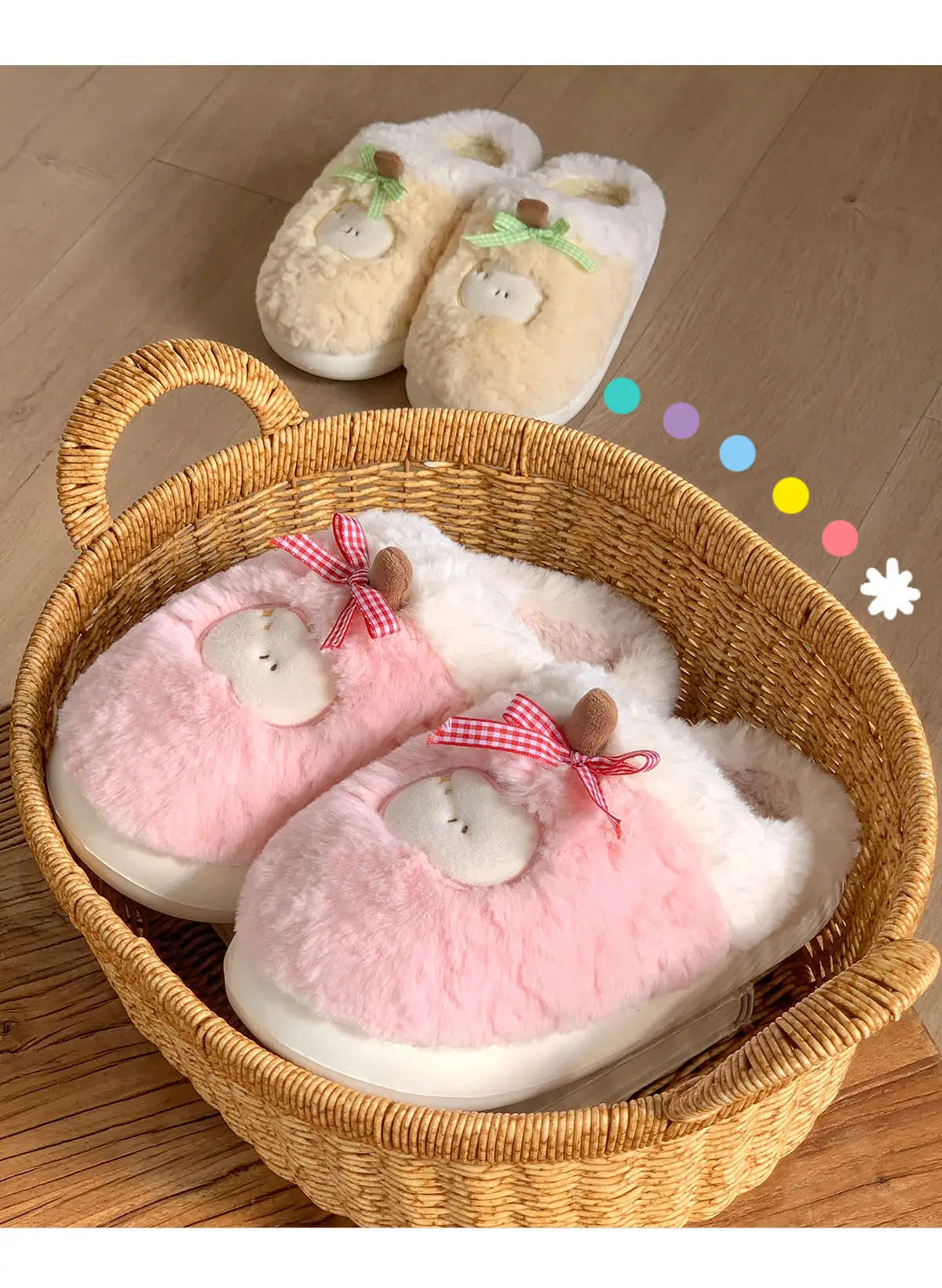 Cute Plush Cotton Slippers for Women Winter — feature 11