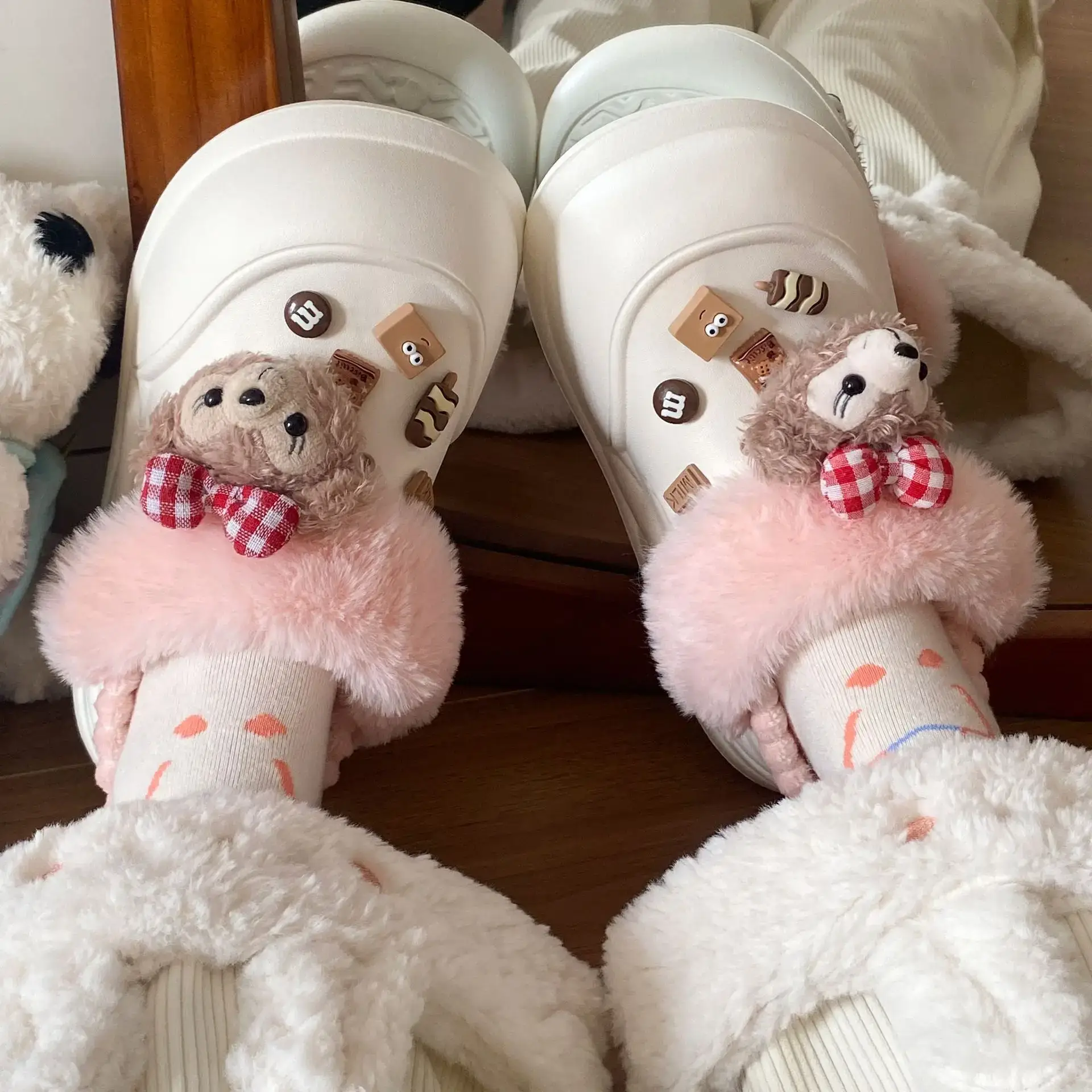 Duffy Bear Cotton Winter Slippers Women Warm Non-Slip - Image 7