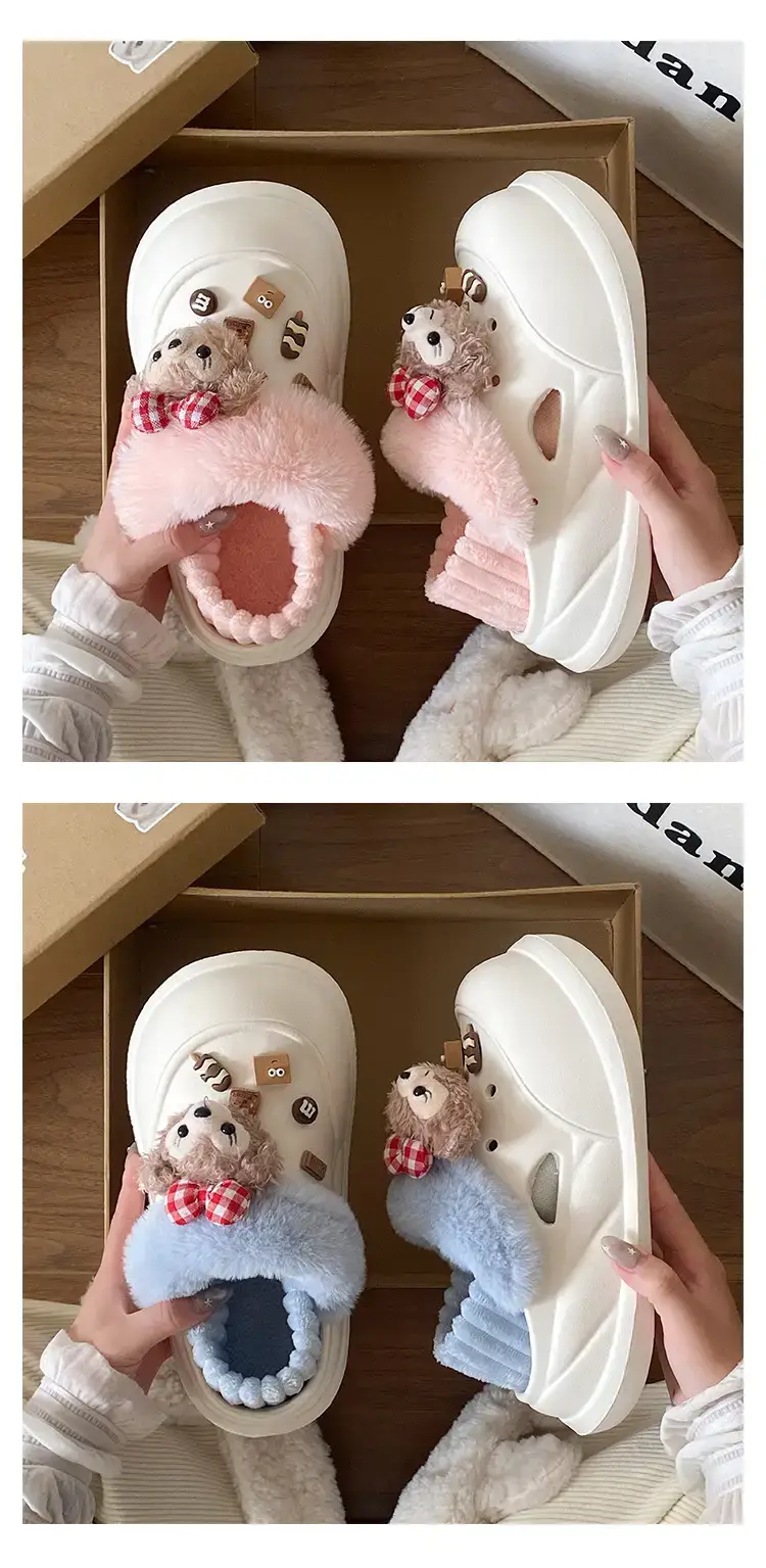 Duffy Bear Cotton Winter Slippers Women Warm Non-Slip — feature 18